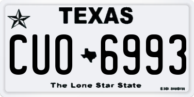 TX license plate CUO6993