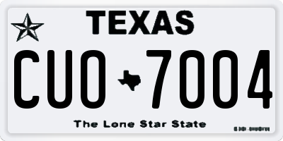 TX license plate CUO7004