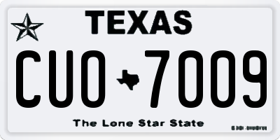 TX license plate CUO7009