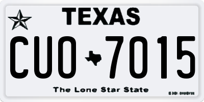 TX license plate CUO7015