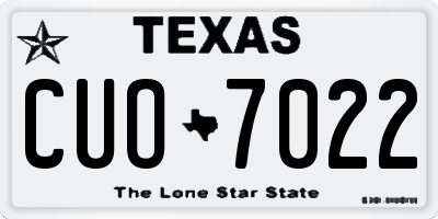 TX license plate CUO7022