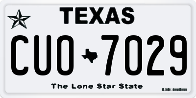TX license plate CUO7029