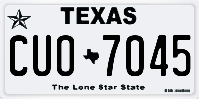 TX license plate CUO7045