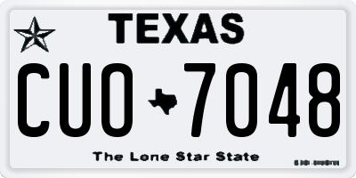 TX license plate CUO7048