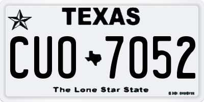 TX license plate CUO7052