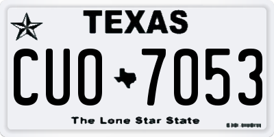 TX license plate CUO7053
