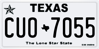 TX license plate CUO7055
