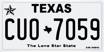 TX license plate CUO7059