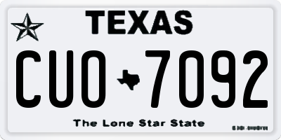 TX license plate CUO7092