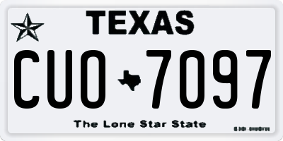 TX license plate CUO7097