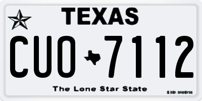 TX license plate CUO7112