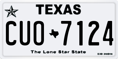 TX license plate CUO7124
