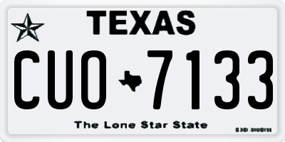 TX license plate CUO7133