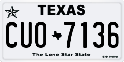TX license plate CUO7136