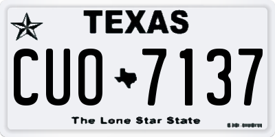 TX license plate CUO7137