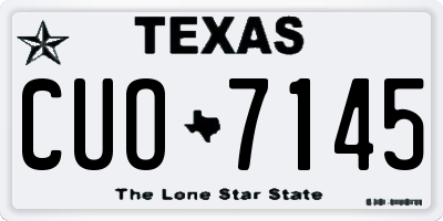 TX license plate CUO7145