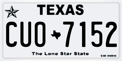 TX license plate CUO7152