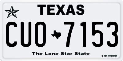 TX license plate CUO7153