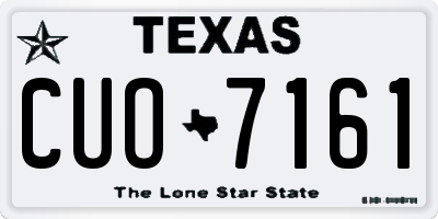 TX license plate CUO7161