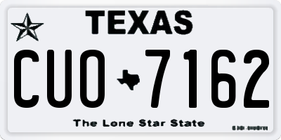 TX license plate CUO7162