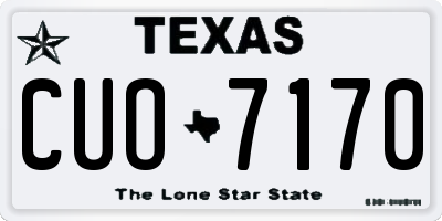 TX license plate CUO7170