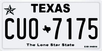 TX license plate CUO7175