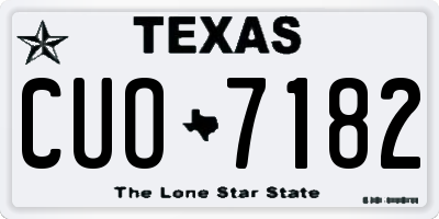 TX license plate CUO7182