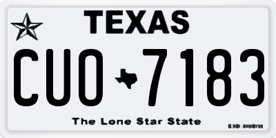 TX license plate CUO7183