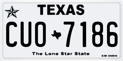 TX license plate CUO7186