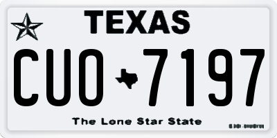 TX license plate CUO7197