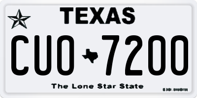 TX license plate CUO7200