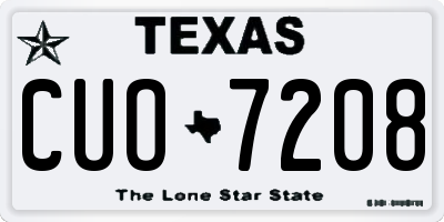 TX license plate CUO7208