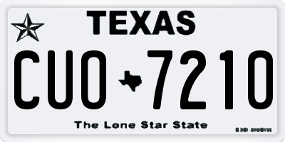 TX license plate CUO7210