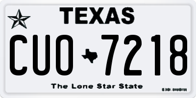 TX license plate CUO7218