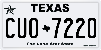 TX license plate CUO7220
