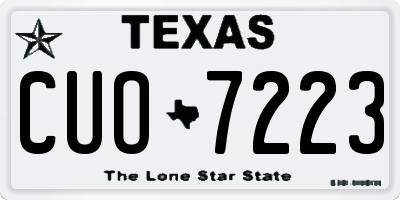 TX license plate CUO7223