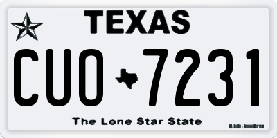 TX license plate CUO7231