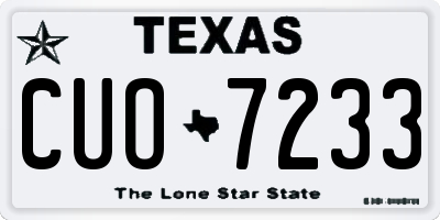 TX license plate CUO7233
