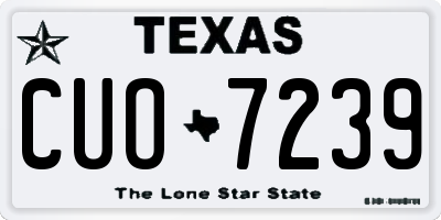 TX license plate CUO7239