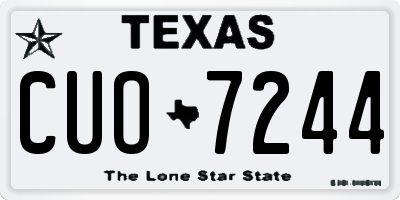 TX license plate CUO7244