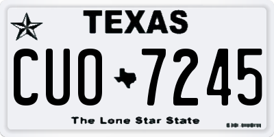 TX license plate CUO7245