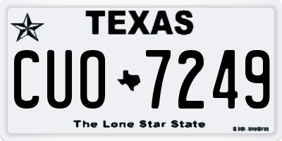 TX license plate CUO7249