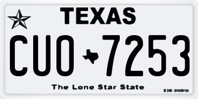 TX license plate CUO7253