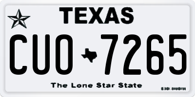 TX license plate CUO7265