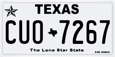 TX license plate CUO7267