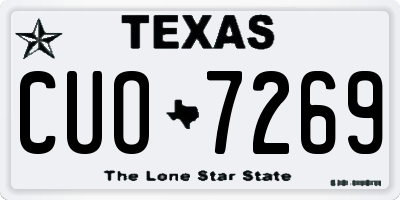 TX license plate CUO7269