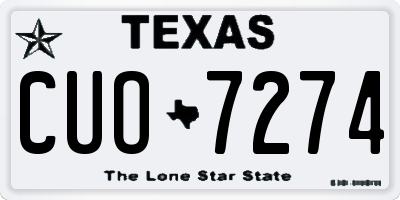 TX license plate CUO7274