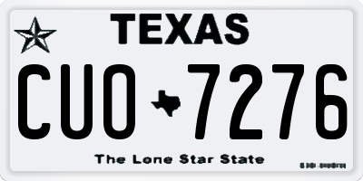 TX license plate CUO7276