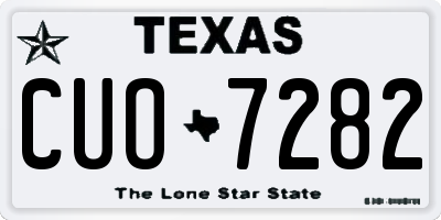 TX license plate CUO7282