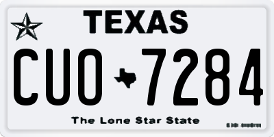 TX license plate CUO7284